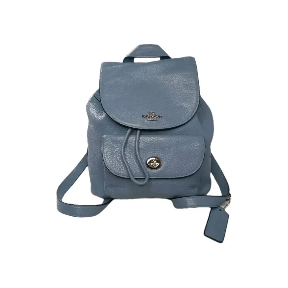 Coach Mini Billie Backpack all-leather Pale Blue F37621